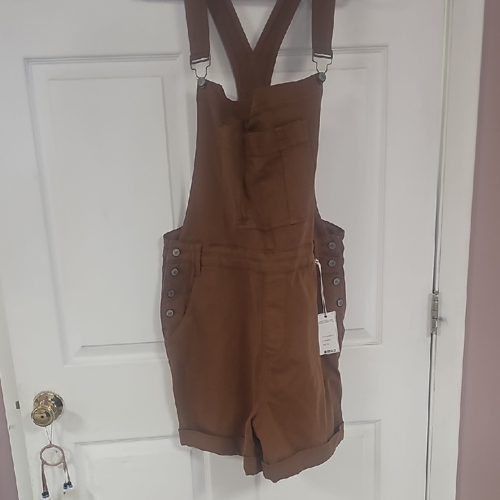 Judy Blue Brown Short Overalls